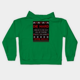 Die Hard Ugly Christmas Sweater Kids Hoodie